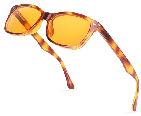 MOSSLIAN Blue Light Blocking Glasses-Gaming Glasses-Anti Blue Light Glasses Women-Migraine Glasses-Anti Glare Gamer Glasses For Computer Screen,TVs, Mobile Phones-Amber