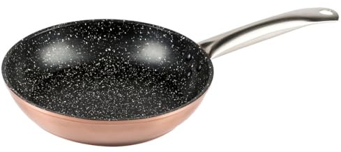 Levitantes Poêle en cuivre et aluminium forgé Ø22 cm avec design antiadhésif, idéale pour cuisiner et distribuer la chaleur de manière uniforme.