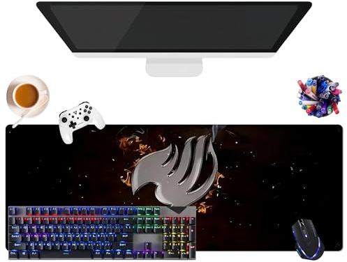Japanisches Mauspad Fairy Anime Tail Lucy | extra großes Gaming-Mauspad XL (31,5 x 11,8 x 0,12 Zoll) | für Büro, Studium & Zuhause | rutschfeste Unterseite + weiche Oberfläche (5)