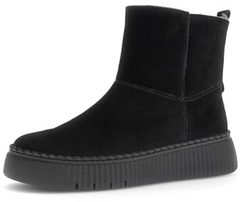 Gabor Damen Chelsea Boots, Frauen Stiefeletten,Best Fitting,Lammfell,Warmfutter,Kurzstiefel,uebergangsschuhe,schwarz,37.5 EU / 4.5 UK