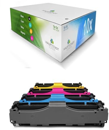HAUPTSTADT TONER DarkSerie Toner 10x kompatibel für HP Color Laserjet M377 M452 M477 ersetzt CF410A-13A 410A