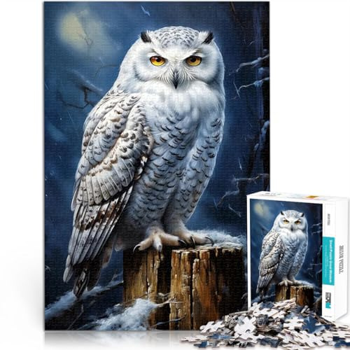 Puzzle für Jugendliche 1000 Teile Familienspiel für und Arktische Schneeeule denn eignet ganze Familie38x26cm