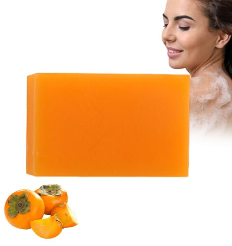 HQRKOTM 1 Stück Kaki Seife, Natürliche Presimmon Soap, Kaki Seife von Entfernung Körpergeruch für Männer Frauen, störtebekker seife, Aufhellende Badeseife Tiefenreinigung für Gesicht und Körper