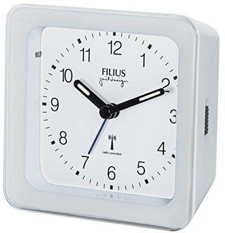 Filius 0522-0 Funkwecker mit Blauer Beleuchtung 10 x 10 cm