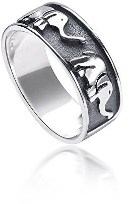 Materia Damen Bandring Silber 925 breit - Elefanten Ring SR-117-62