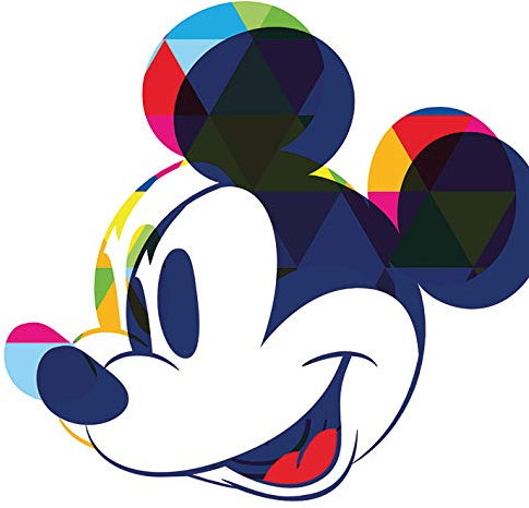 Disney Mickey Mouse Colour Shadow, 40 x 40 cm, Leinwanddruck Mehrfarbig