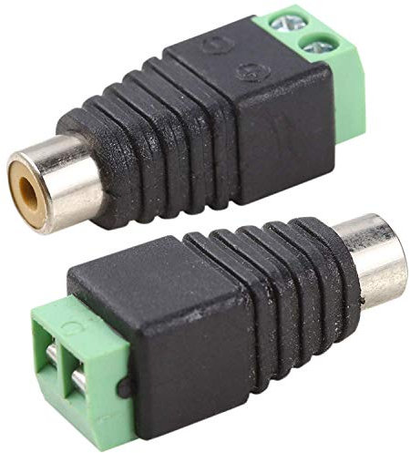 UHPPOTE Phono RCA Female Plug to AV Screw Terminal For CCTV AV Adapter Jack Balun (Pack of 50)