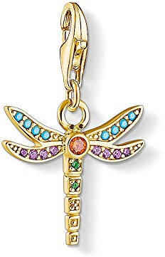 Thomas Sabo Damen Charm-Anhänger Libelle bunt 925 Sterling Silber 1758-974-7