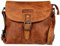 VEN-TOMY • Unisex Umhängetasche aus hochwertigem Waschleder Leder Schultentaschen Taschen Damen Herren VT412 (Cognac)