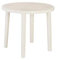 RESOL Tossa Mesa Jardín Comedor Exterior Ø86 Redonda | 2 ó 4 Personas | Ligera, con Agujero Central para Sombrilla | Protección UV para Uso en Patio, Terraza o Porche - Color Crema