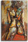 Phoenixarts Lolita Designer Metallbild 3D Bild Frau Wandrelief 75x115 / 65x100 / 55x80 Handarbeit (75x115x6cm)