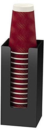 Felenny Acrylic Solid Color Paper Coffee Cup Dispenser Plastic Cup Holder Stand for Coffee Milk Tea Shop Restaurant