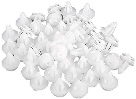 Shkalacar Rivetti in Plastica per Auto, 30 Pezzi Clip di Fissaggio Automatico per Interni Auto Pannello Paraurti Porta Adatto per BMW E36 E46 E39 E36 E53 E93, Bianca
