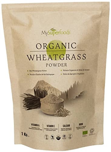 MySuperfoods Organic Wheatgrass Powder 1Kg, High Chlorophyll Content