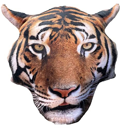 Splat Planet Tiger Plüschtier Kissen - 3D Design, riesiges realistisches und weiches Stofftier, dekoratives Heimkissen für Schlafzimmer, Stühle & Sofa, tolles Geschenk für Kinder (50cm x 40cm)