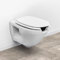 Inbagno WC sospeso per disabili con Apertura Frontale, H. 37 cm, Design ergonomico in Ceramica Bianca Lucida