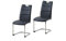 HTI-Line Schwingstuhl 2er Set PU DannyC Freischwinger Esszimmerstuhl Kunstleder Schwarz