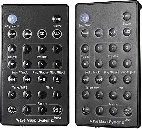 Universelle Ersatzfernbedienung kompatibel mit Bose Sound Touch Wave Music Radio System - System I II III IV (ohne Batterie) (Black)