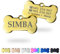 Ibera Gifts - Chapa Perro Grabada en Forma de Hueso | Placa Perro Personalizada para Perros y Gatos Medianos y Grandes | Placa Identificativa en Acero Inoxidable (Dorada)