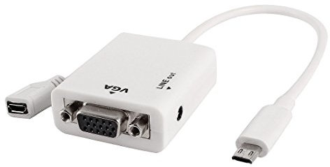 Ruilogod MHL 11Pin Micro USB Macho a VGA hembra 3,5 mm Converter Adapter Cable