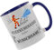 Crealuxe Kaffeetasse - Die besten Feuerwehrmänner heißen (Wunschname) - Spruchtasse, Bürotasse, bedruckte Keramiktasse, Tasse mit Spruch, Hochwertige Kaffeetasse (Blau)