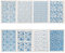 BENECREAT 8 Styles Blue and White Pottery Ceramics Clay Transfer Paper Porcelain Pattern Ceramic Decals, Underglaze Flower Paper for Pottery Enamel Decal, 38x53cm