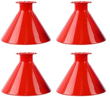 Msadgy 4 Pack Ice Scraper for Car Windshield, Multi-Function ABS Round Cone Ice Scrapers Snow Remover Frost Removal Funnel Shaped Cleaning Tool