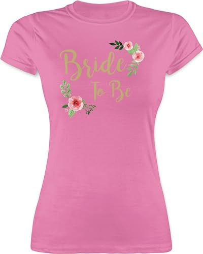 Shirt Damen - JGA Junggesellenabschied Frauen - Bride to Be - M - Rosa - Bachelorette Party Accessories t-Shirts junggesellinnenabschied jungesselnabschied Bridemaid Tshirt