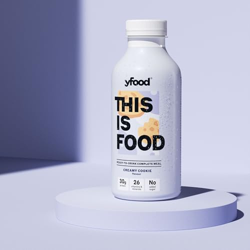 yfood Creamy Cookie, tasty meal replacement, THIS IS FOOD drink, 34g of protein, 26 vitamins and mineral (12 x 500ml)