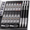 Nicpro 3 pièces 2mm portemines en métal avec étui, porte-mines 2.0 mm avec 144 mines (4H 2H HB 2B 4B 6B couleur), gomme, taille-crayon pour le dessin, l'écriture et l'esquisse