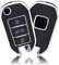 OFFCURVE Etui a Cle Voiture Coque Clé, Étui à Clés Couvre Clef Cache Clef Apte à Peugeot 208 307 308 407 508 2008 3008 5008 RCZ Traveller Rifter Citroen C3 C4 C4L C5 DS6 Picasso Cactus Ople