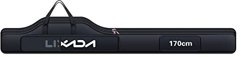 Porta canne da pesca,HUIOP 170 centimetri Borsa Da Pesca Portatile Pieghevole Canna Da Pesca Bobina Borsa Canna Da Pesca Gear Tackle Strumento Carry Case Carrier Borsa Da Viaggio Sacchetto di Immagazz