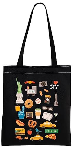 New York Tote Bag NYC Tote New York Bag NYC Gift New York Vacation Tote New York Shopping Bag, I Love Ny Schwarz