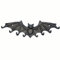 Womeet Coat Hooks Wall Mounted, Rustic Bat Key Hook Holder, Heavy Duty Decorative Black Wall Hooks for Mudroom, Towels, Hat Rack, Purse Hooks, Cast Iron Decorative ‎Antique Black Hooks