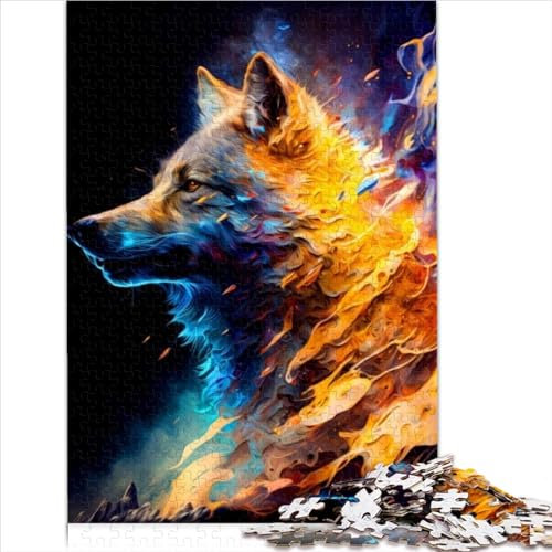 Wolf Difficult Hard Jigsaw Puzzles Adult Puzzle Game Wood Jigsaw for Adults Kids Children Boy Girl Gift Puzzle Hands-on Game-Family Decoration 1000pcs（50x75cm）