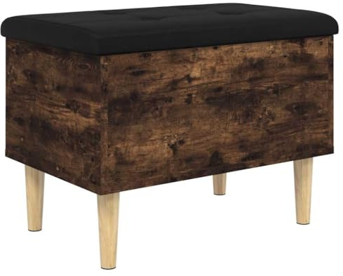 vidaXL Sitzbank mit Stauraum Räuchereiche 62x42x46 cm Holzwerkstoff
