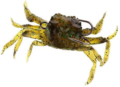 Esca di Granchio Artificiale per Pesca di Mare - Tackle Morbida Evatta Esca da Nuoto per Pesca Verde