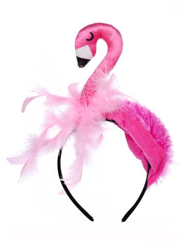KRYMSON Flamingo-Stirnband - Lustiger Karnevals-Kopfschmuck für Halloween, Partys und Cosplay