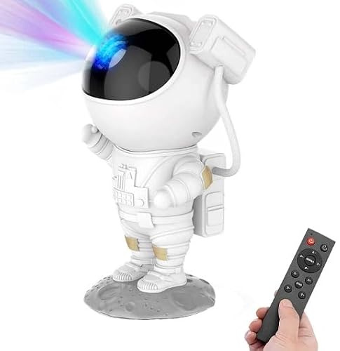 21 SHOP® Lampada astronauta proiettore stellato galassia con telecomando per Cameretta bambini