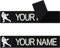 American Football Player Patch personalisiert mit Klettverschluss - Klettpatch personalisieren - Aufnäher mit Klett individuelle Namensschilder - Klett Patch selbst gestalten - 125x25mm