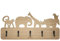 Mevsim Store Kindergarderobe 2er Set - Handgefertigt - 5 Metallhaken - 40x19 cm - Garderobe mit Tieren - Hängegarderobe - Holz - Wandgarderobe - Mit Halterungen