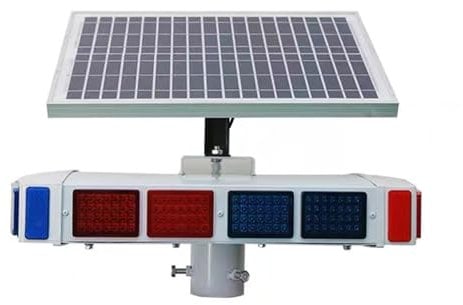 YXFAZPP Outdoor Waterproof Solar LED Flash Traffic Warning Light RGB Color Traffic Work Light,Traffic Warning Emergency Flashing Strobe Warning