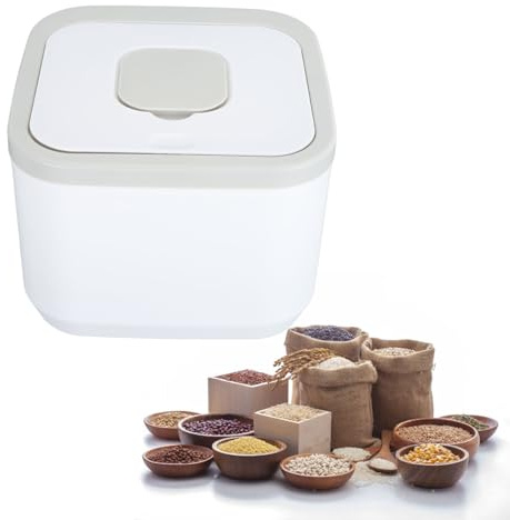 Rice Container Airtight Large Capacity Stackable Rice Storage Box with Lid for Flour Sugar Grains (10kg/22.0lb Capacity)