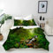 ANHOPE Dschungel Bettwäsche Set 3 Teilig Natur Tropisch Regenwald Wald Bettbezug 200x200 cm + 2 Kissenbezug 80x80 cm Weich Microfaser Bettbezüge mit Reißverschluss Ganzjahres Bettdeckenbezug Set