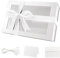 PKGMAGIC Große Geschenkbox, weiß, mit Fenster, 34,3 x 22,8 x 10,4 cm, klare Geschenkbox für die Präsenz, Geschenkbox mit magnetischem Deckel