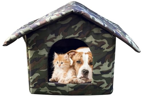 Outdoor Cat Shelter | Waterproof Cat House Outdoor Cosy Dog Houses | Dog Pets House | Cat Outdoor Cat House Winter Warm | Waterproof Pet House | Oxford Outside Cat Shelter Cat Kennel