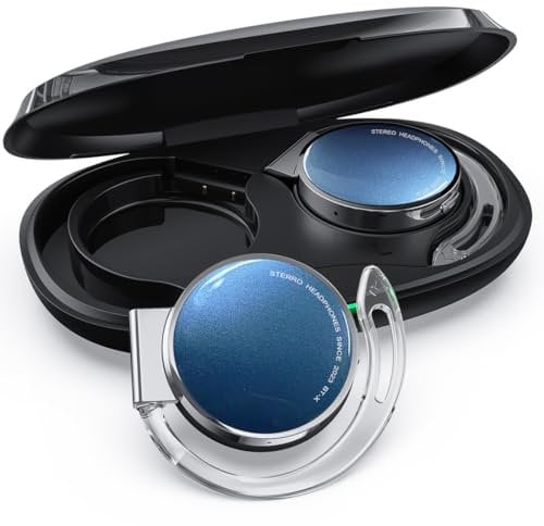 On Ear Cuffie Bluetooth V5.3, Open Ear Cuffie Senza Fili Buetooth, Clip On Sport Auricolari Wireless con 4 Microfoni, Comfort Fit