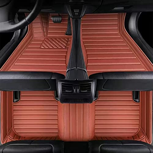 NYSQOFMB Tapis de Sol pour Voiture Ensemble Tapis Sol Voiture pour A5 Sportback 2010-2017 Femmes Rose Grils Mignon Tapis Intérieur Auto Imperméable Tapis de Sol antidérapant(Brun)