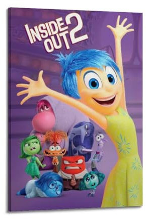 KIUYGPPJ Filmposter Inside Out, dekoratives Gemälde, Leinwand, Wandposter und Kunstdruck, modernes Familienschlafzimmer, Dekoration, Poster, 50 x 75 cm, 2 Stück