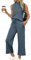 Zweiteiler Damen Ärmellose/Kurzarm Hosen Mit Weites Bein Hosenanzug 2 Teilig Leicht Tshirt Und Hose Elegant Sommeranzug Casual Sommer Outfits Bequem Jogginganzug Business Anzug(Light Blue,XS)